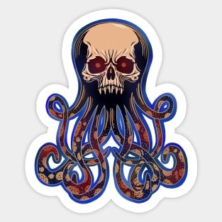 Octopus Skull Sticker